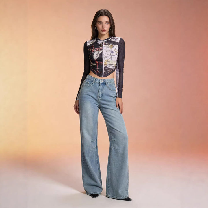 Women's simple long-sleeve fine knit shirt with round neckline, slightly tailored silhouette, and elastic wearing comfort Mune Fashion