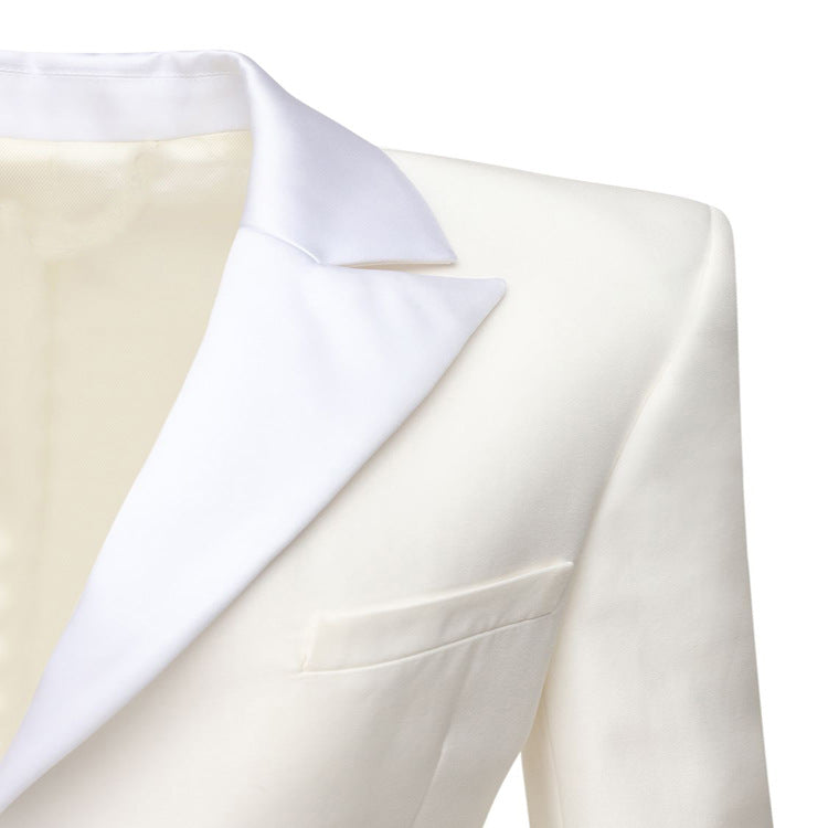Women Structured Shoulder Blazer in Retro-Tailoring Mune Fashion