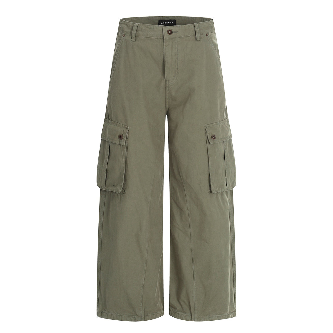 Women Wide Cargo Culotte Shorts with Patch Pockets Mune Fashion