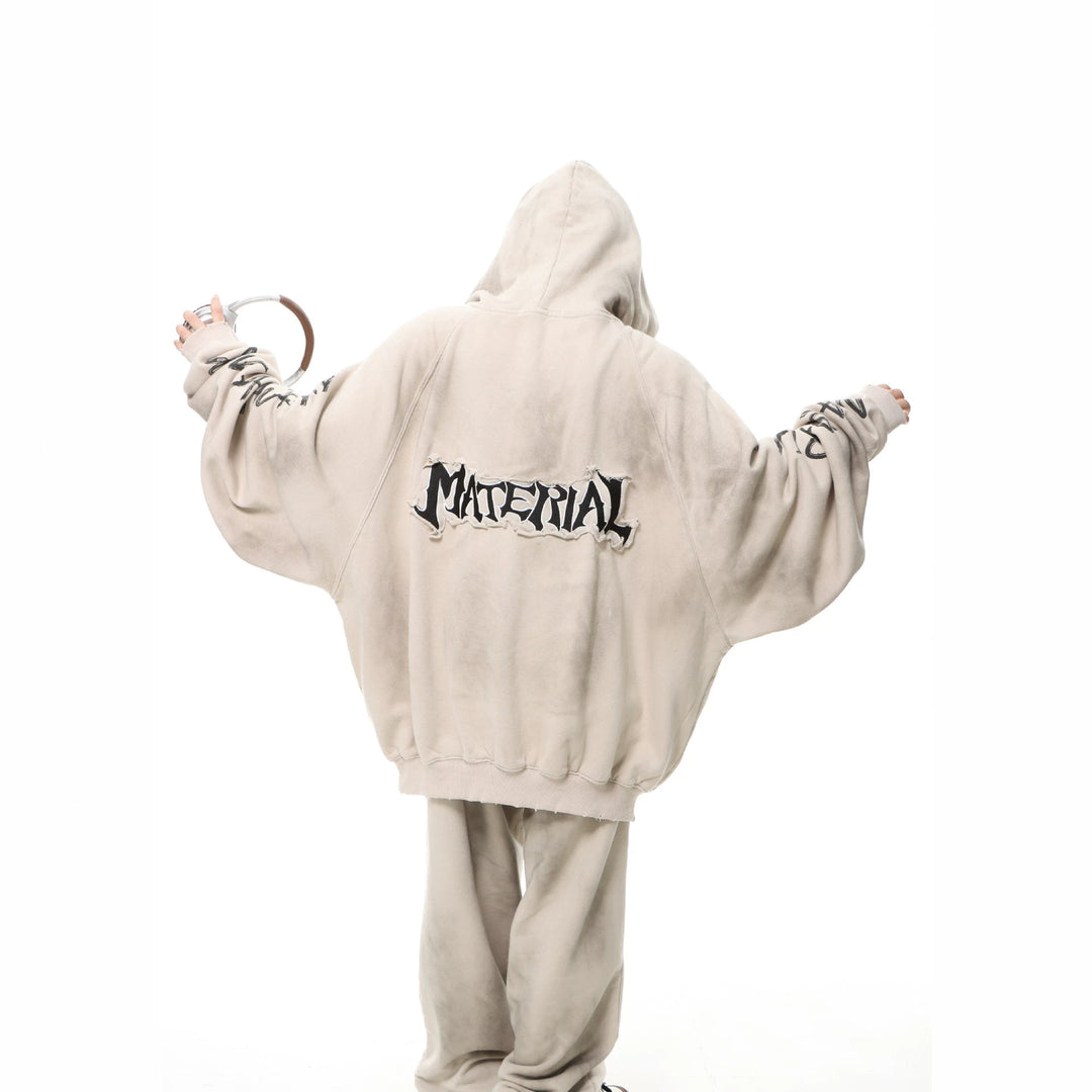 Unisex oversized hoodie with tie-dye wash and statement rear print Mune Fashion