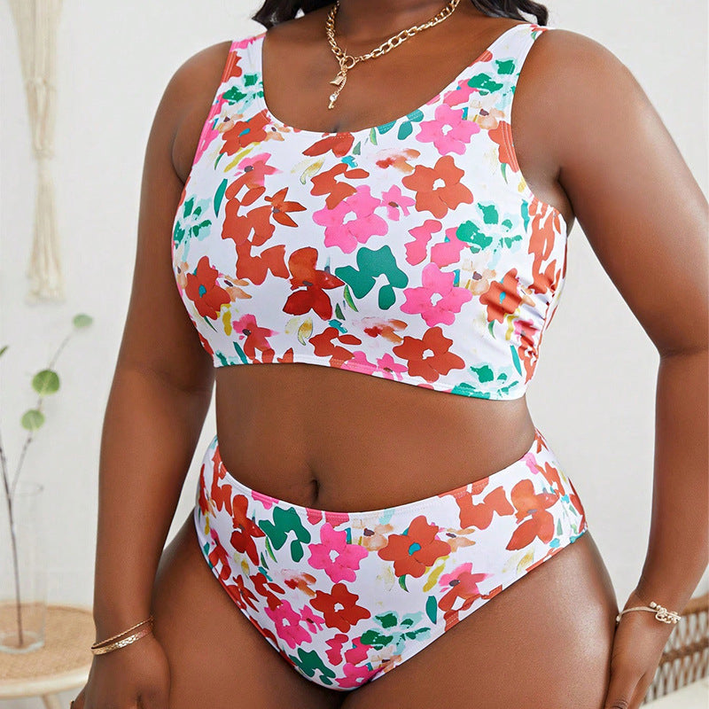Women’s bikini set with high waistband and trendy floral design Mune Fashion