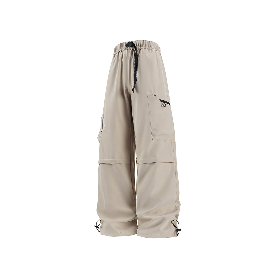 Damen Weite Utility-Cargohose mit verstellbarem Beinabschluss und Multifachtaschen Mune Fashion