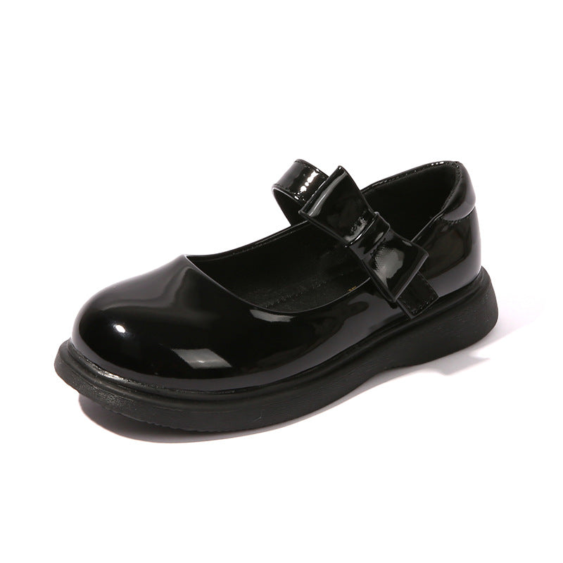 Girls Mary Jane ballerinas with decorative bow accent Mune Fashion