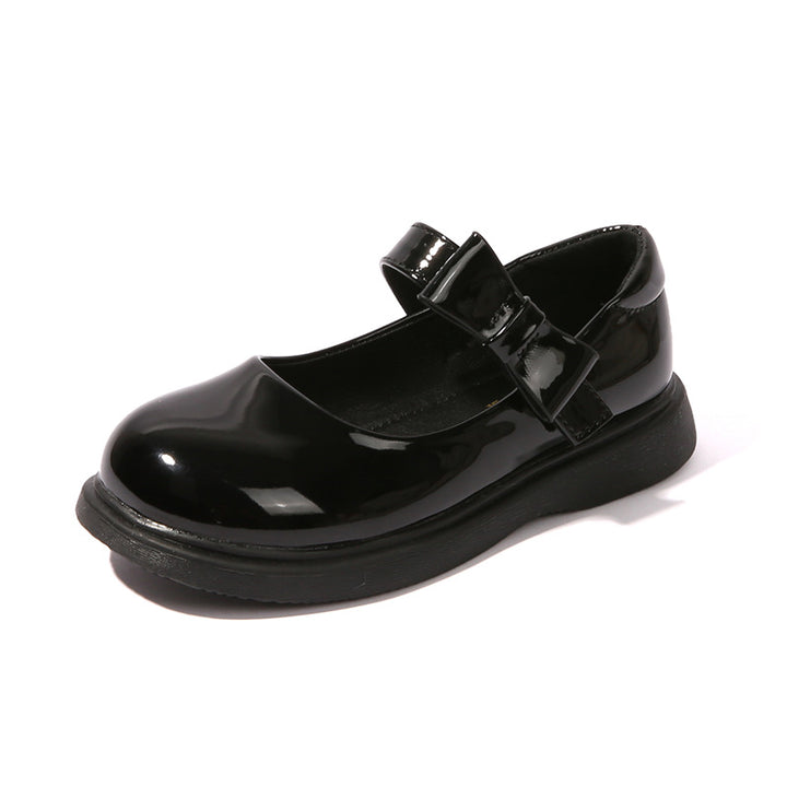 Girls Mary Jane ballerinas with decorative bow accent Mune Fashion