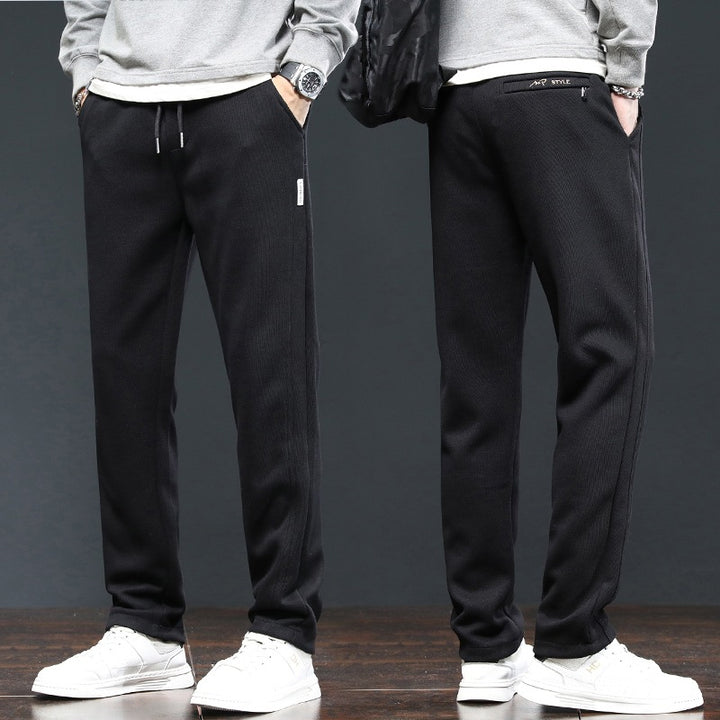 Men's Wide Cargo Pants with Thermal Lining, Drawstring Waist & Utility Pockets Mune Fashion