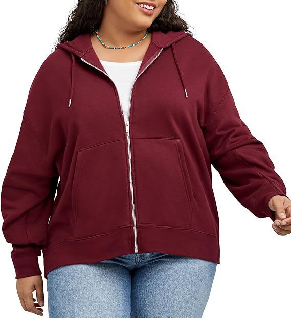 Women's hooded jacket with full zip, kangaroo pocket and relaxed fit Mune Fashion