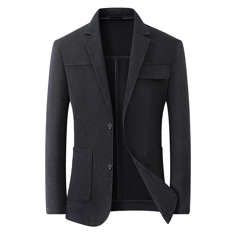 Men's lightweight single-breasted blazer with patch pockets and structured surface Mune Fashion