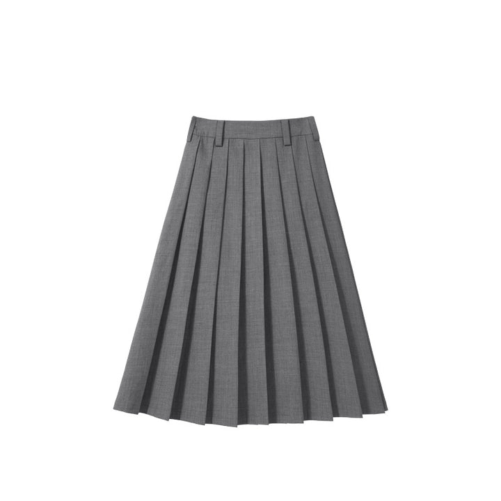 Women Pleated Midi Skirt Mune Fashion