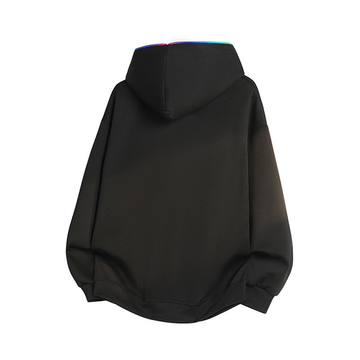 Unisex Oversize Hoodie Jacket with Rainbow Zipper & Kangaroo Pockets Mune Fashion