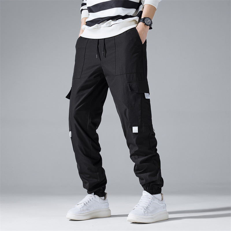 Men's Cargo Jogging Pants with Multi-Function Pockets, Drawstring Waistband & Elastic Ankle Cuffs Mune Fashion