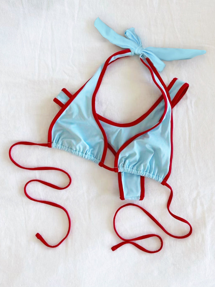 Women's bikini top with playful tie design Mune Fashion
