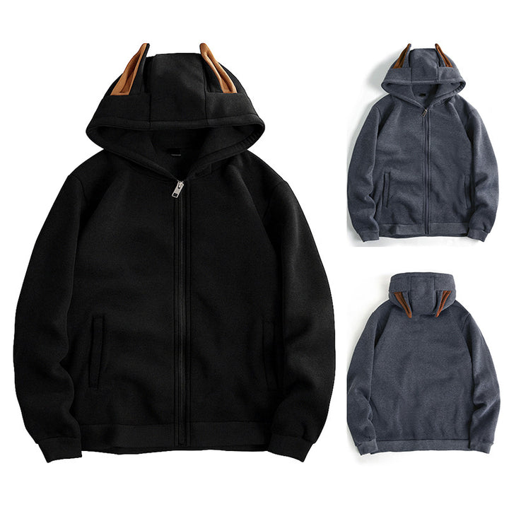 Men's hooded sweat jacket with full zip, fleece lined and slim fit Mune Fashion