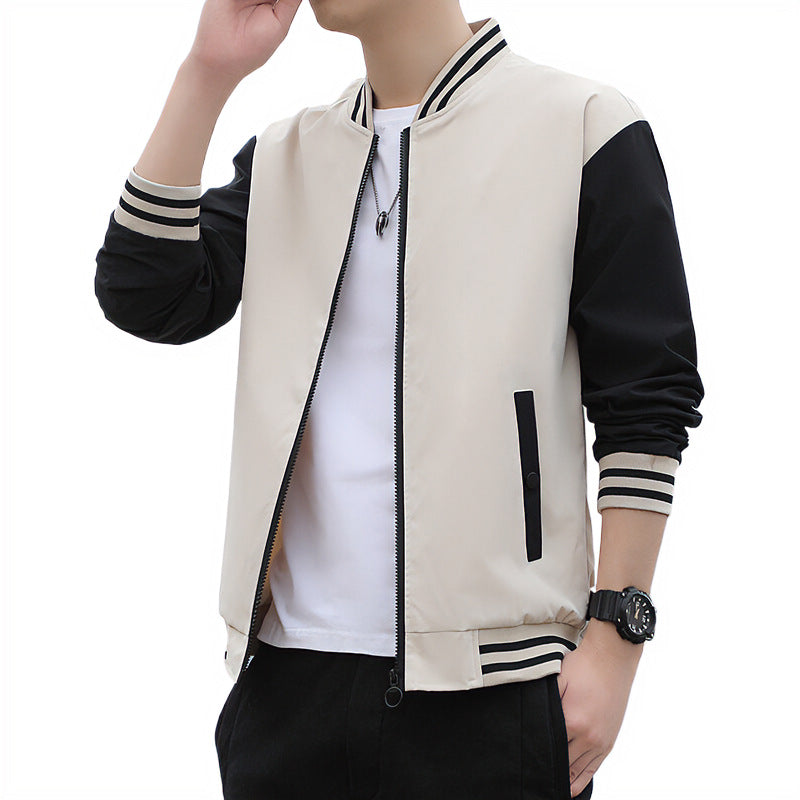 Men's sporty transitional jacket with high stand-up collar Mune Fashion 1788241839