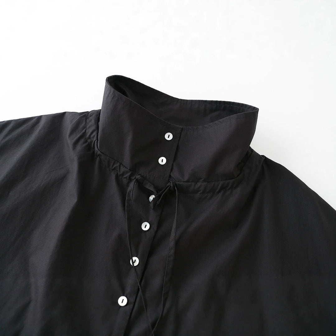 Ladies Lightweight Cropped Blouson with High Stand Collar, Drawstring and Side Ties Drune