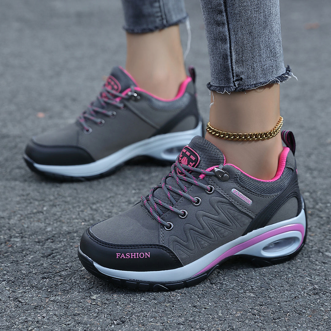 Women Padded Platform Sneakers with Air Cushioning and Ergonomic Comfort Footbed Mune Fashion