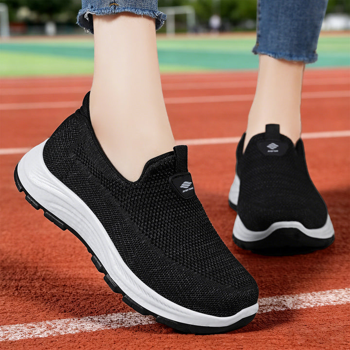 Women's seamless knitted comfort slip-on sneaker with elastic entry and shock-absorbing EVA midsole Mune Fashion