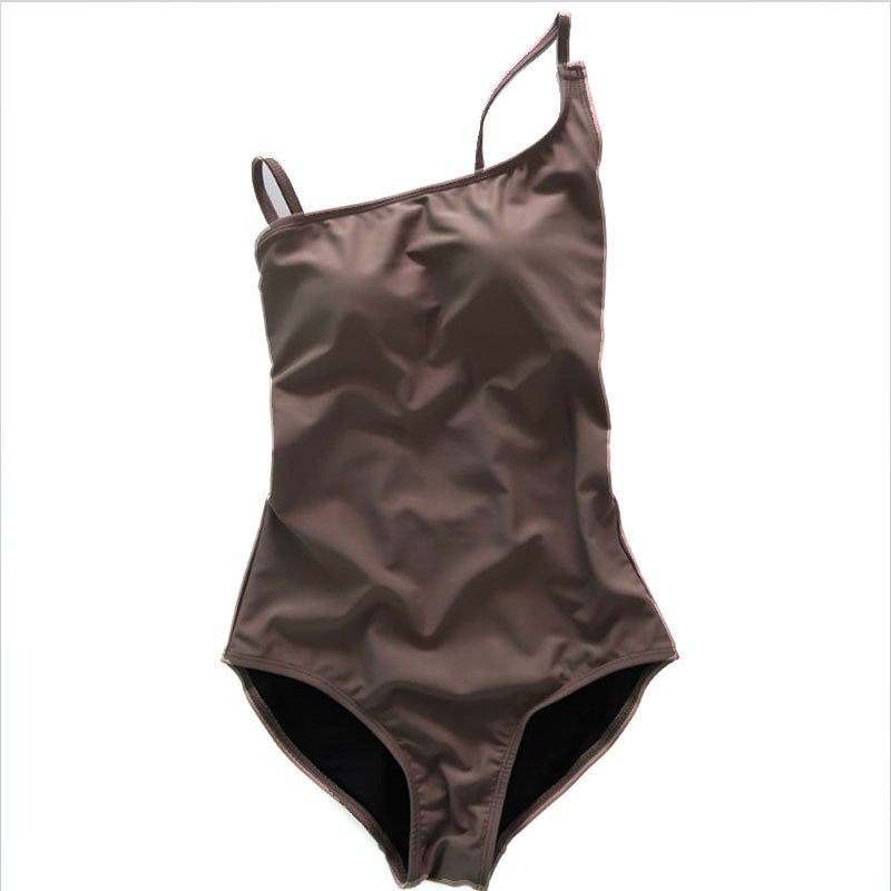Women's One-Piece Swimsuit with Asymmetrical Cut and Adjustable Strap System Mune Fashion