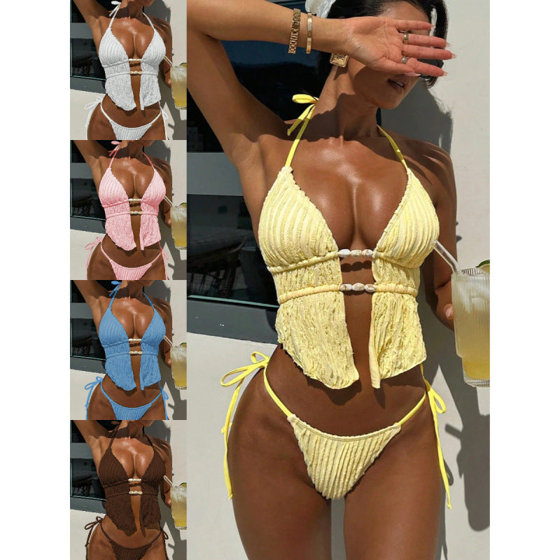 Women's bikini set with sophisticated tie details and elegant structure Mune Fashion