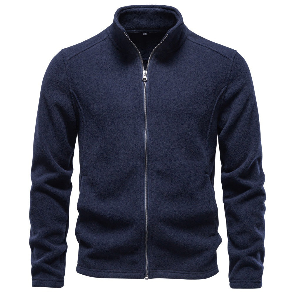 Men's fleece jacket with stand-up collar and full zip Mune Fashion