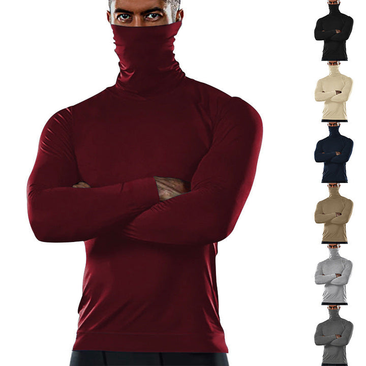 Men's Functional Shirt with High Collar and Innovative Moisture Management Mune