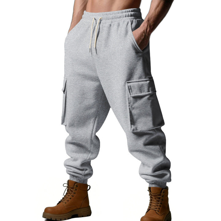 Men's Utility Jogger with Cargo Pockets, Drawstring and Ribbed Cuffs Mune Fashion
