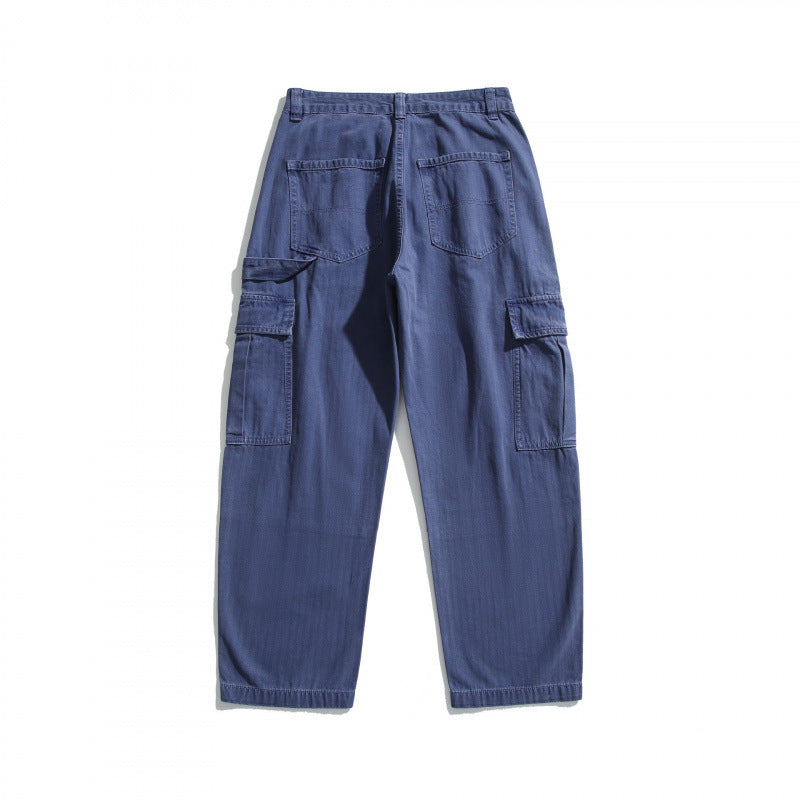 Men's Relaxed-Fit Carpenter Cargo Pants made of lightweight canvas with patch flap pockets Mune Fashion