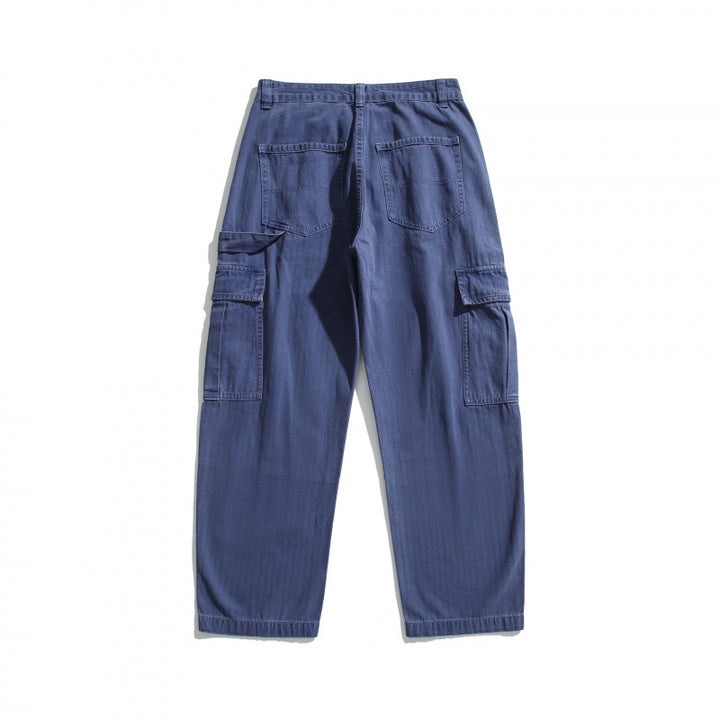 Men's Relaxed-Fit Carpenter Cargo Pants made of lightweight canvas with patch flap pockets Mune Fashion