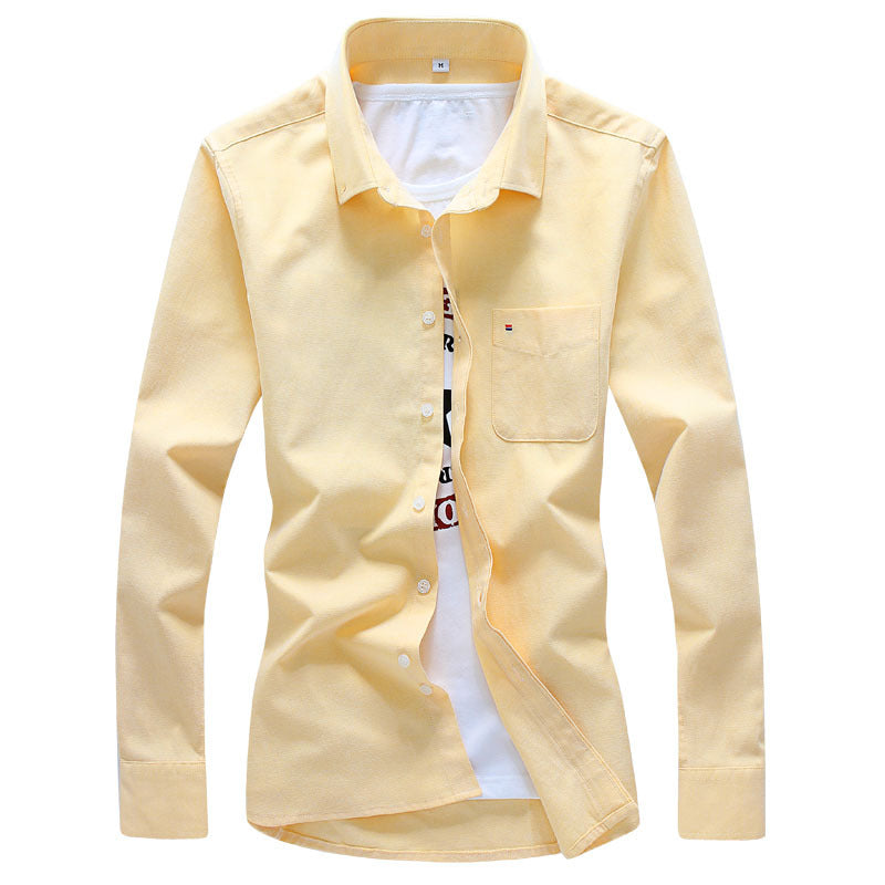 Men's casual Oxford shirt with chest pocket, long sleeves and modern regular fit Mune Fashion