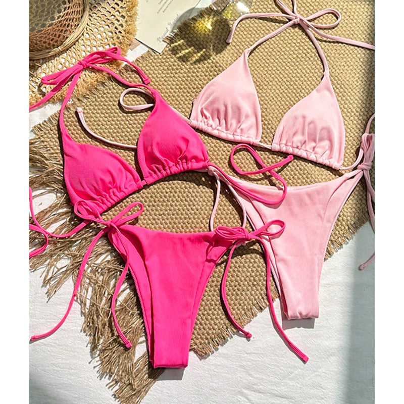 Women's Triangle Bikini Set with adjustable ties and elegant cut Mune Fashion