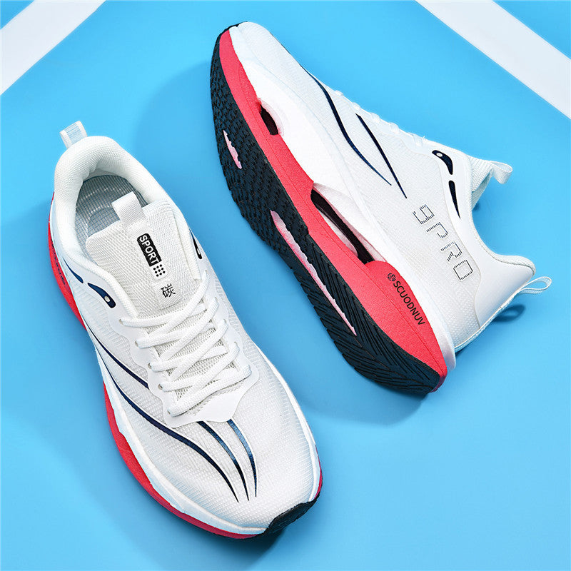 Unisex lightweight running shoes with cushioning platform sole and breathable upper material Mune Fashion