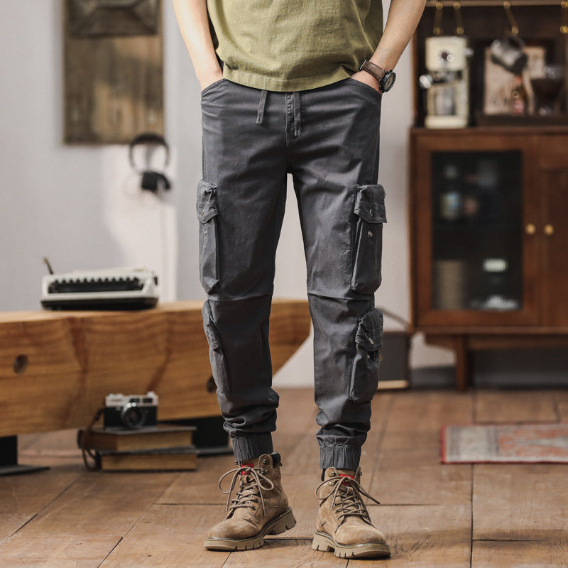 Men's multifunctional cargo joggers with removable knee panels, utility pockets, and elastic hem Mune Fashion