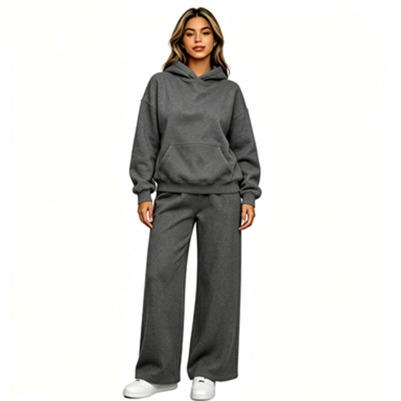 Women Casual Hoodie with Loose Pants Mune Fashion