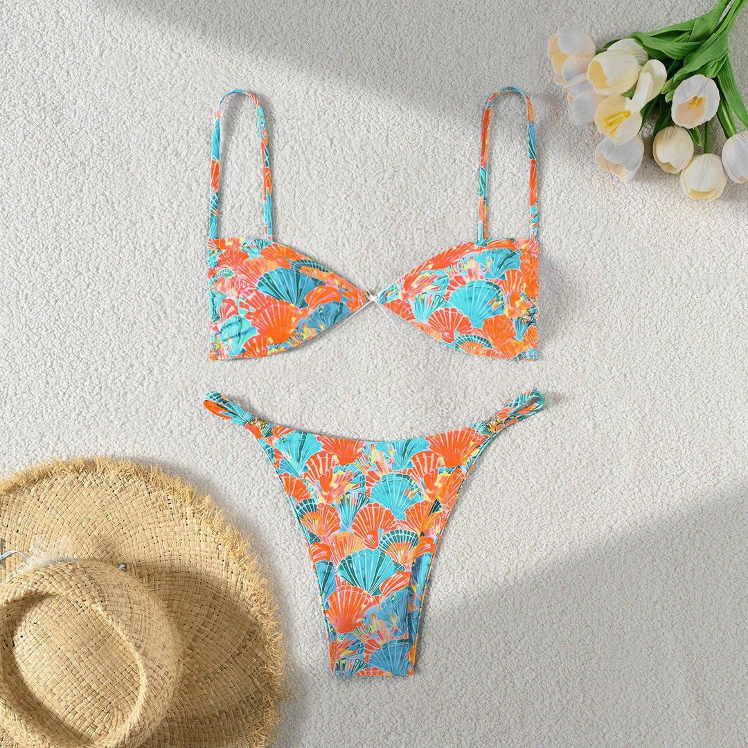 Women Leopard Print Bikini Set with Adjustable Straps Mune Fashion