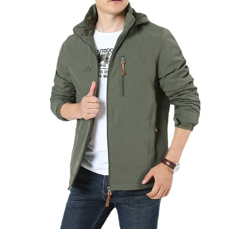 Men's Breathable Minimalist Softshell Field Jacket with Stand-up Collar and Chest Zip Mune Fashion