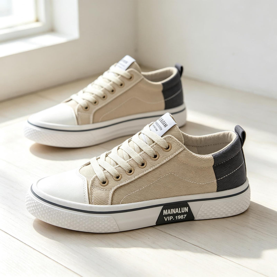 Men's Sporty Sneakers with Contrasting Inserts Mune Fashion
