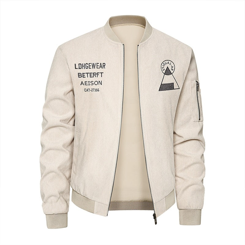 Men's Fashion Cord Bomber Jacket Mune Fashion