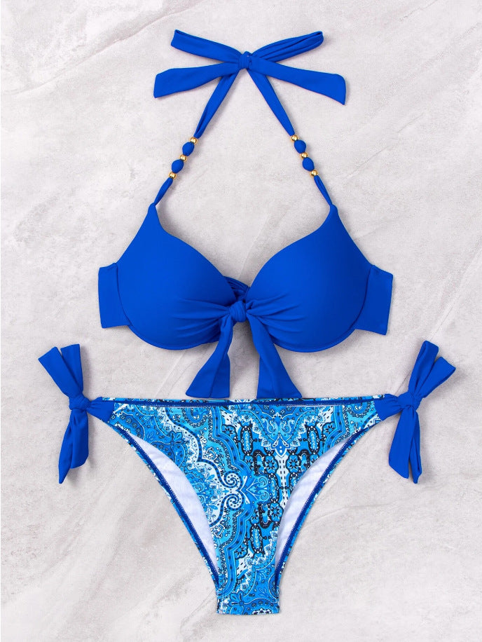 Women's bikini set with fashionable knot and colorful accents Mune Fashion