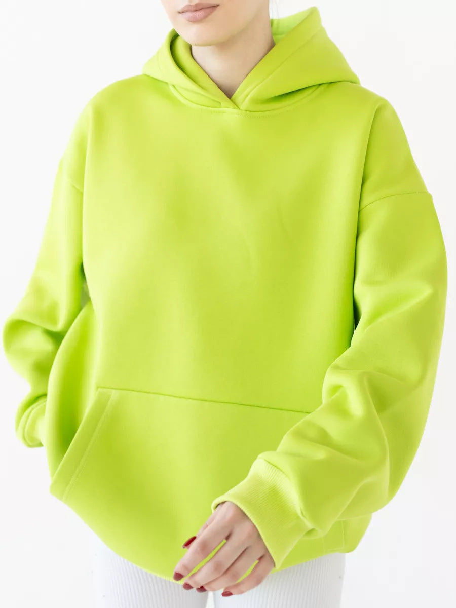 Women's oversized hoodie with kangaroo pocket and dropped-shoulder cut Mune Fashion