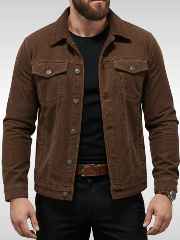 Men's cord jacket with pockets