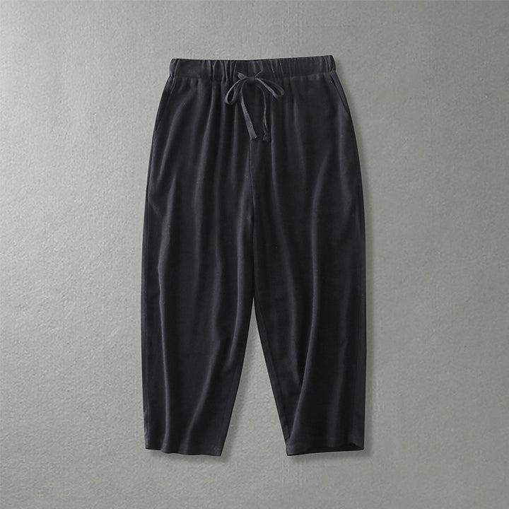 Women's loosely cut leisure pants with elastic waistband and drawstring Mune Fashion