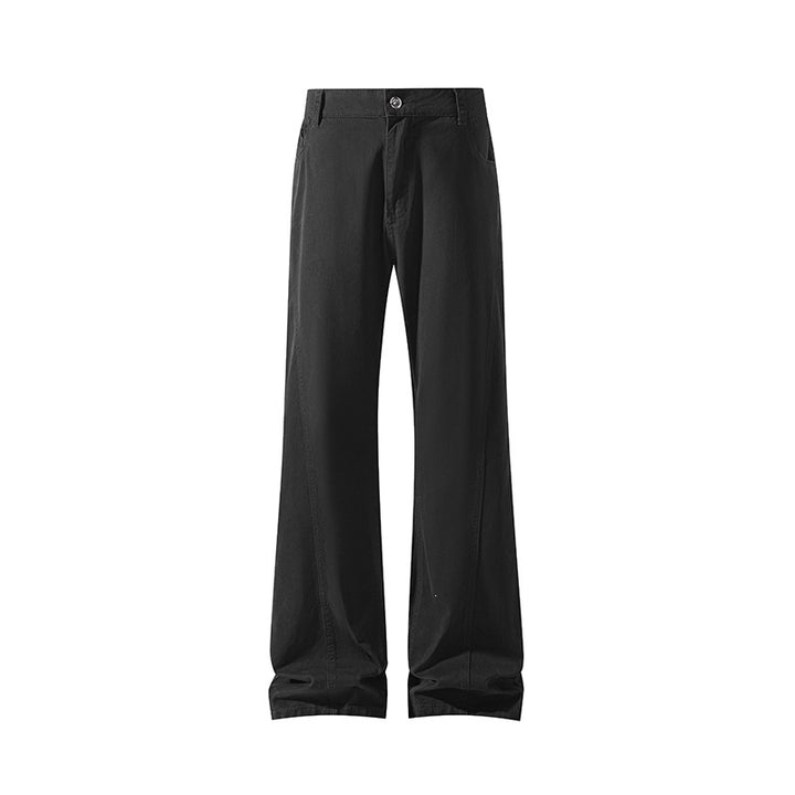 Men's Loose-Fitting Canvas Pants with Extra Wide Leg and Deep Crotch Mune Fashion