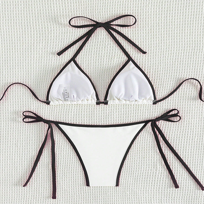 Women Triangle Bikini with playful lacing details Mune Fashion
