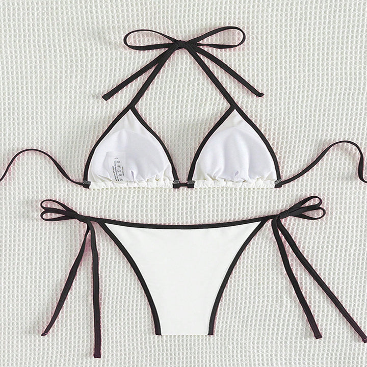 Women Triangle Bikini with playful lacing details Mune Fashion