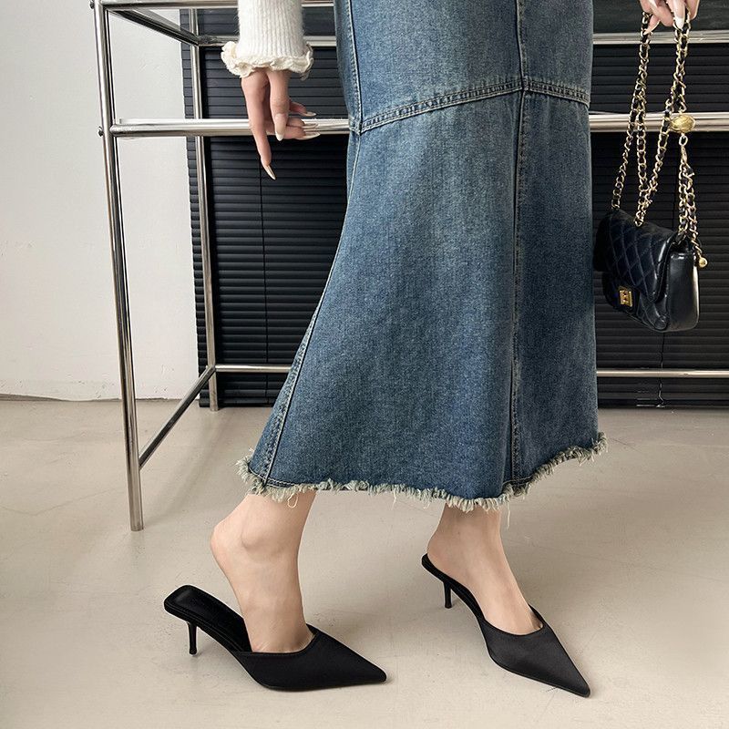 Women's pointed-toe mule with leopard print and low kitten heel Mune Fashion