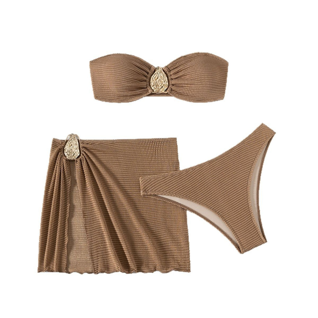Ladies Bandeau Bikini Set with stylish pleat detail Mune Fashion