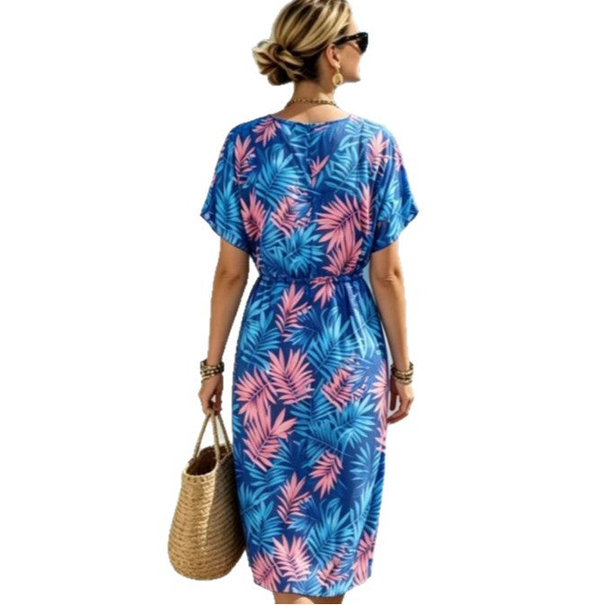 Women’s summer dress with elegant floral pattern and casual cut Mune Fashion