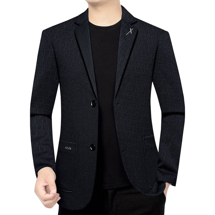 Men's Modern Single-Breasted City Blazer with Patch Pockets and Light Half Lining Mune Fashion