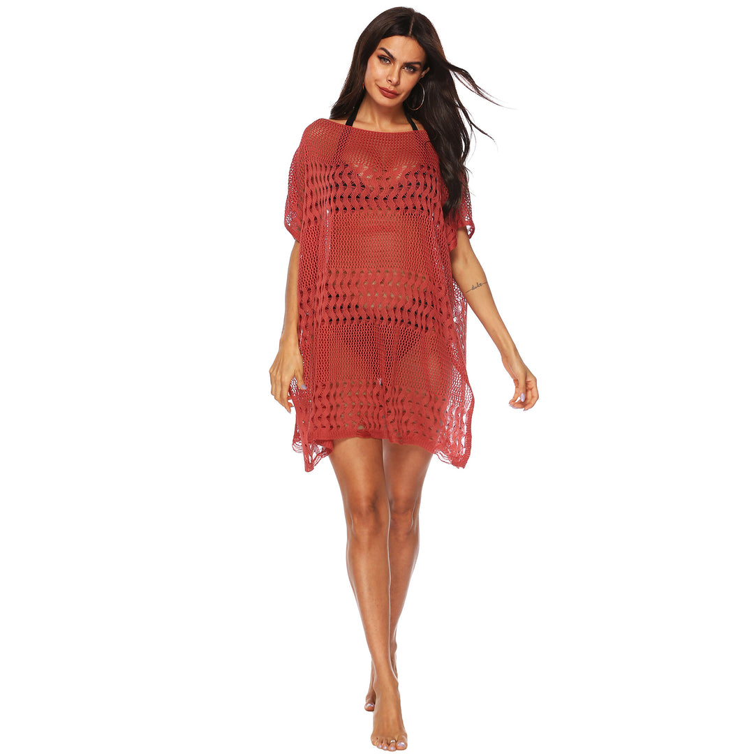 Ladies elegant beach sarong with intricate crochet pattern Mune Fashion