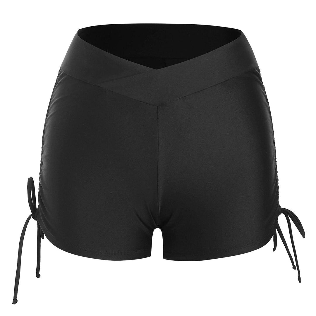 Women's Sporty Swim Shorts with Practical Gathering Mune Fashion