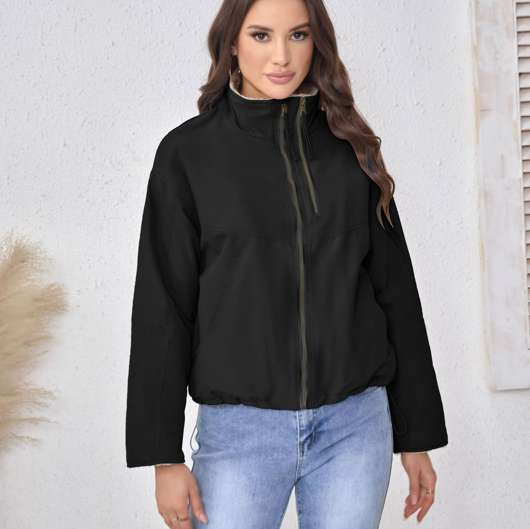 Women's lightweight padded transitional jacket with stand-up collar and teddy lining Mune Fashion